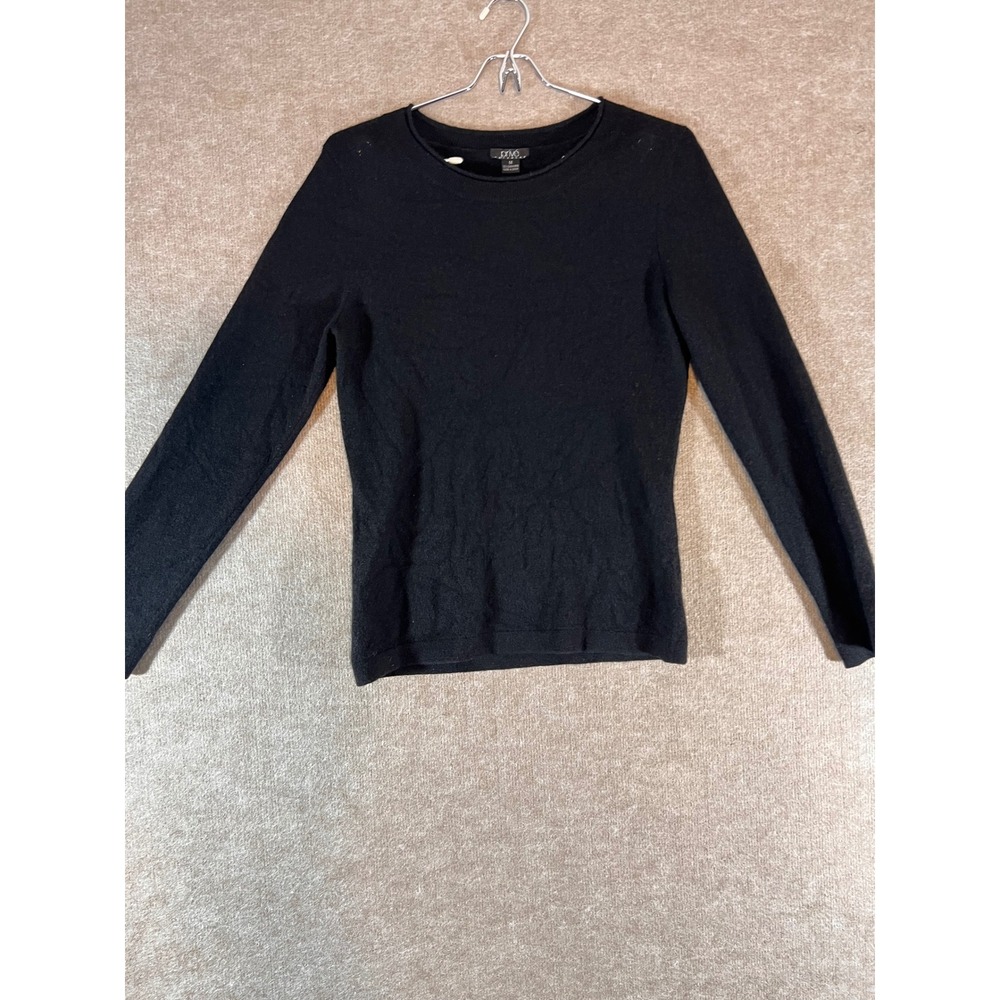 Prive Cashmere Sweater Womens Medium Black Long Sleeve Crew Neck Soft Luxury
